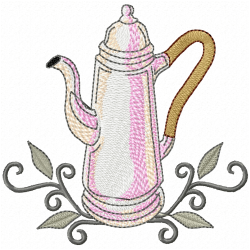 Teapots Embroidery Design 6 Teapots Embroidery Design 6